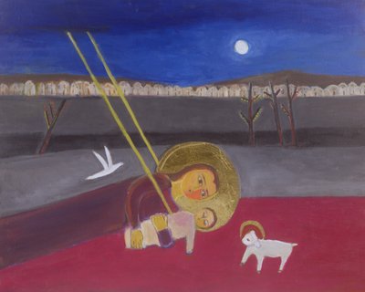 Mutter und Kind am Mazar, 2002 von Roya Salari